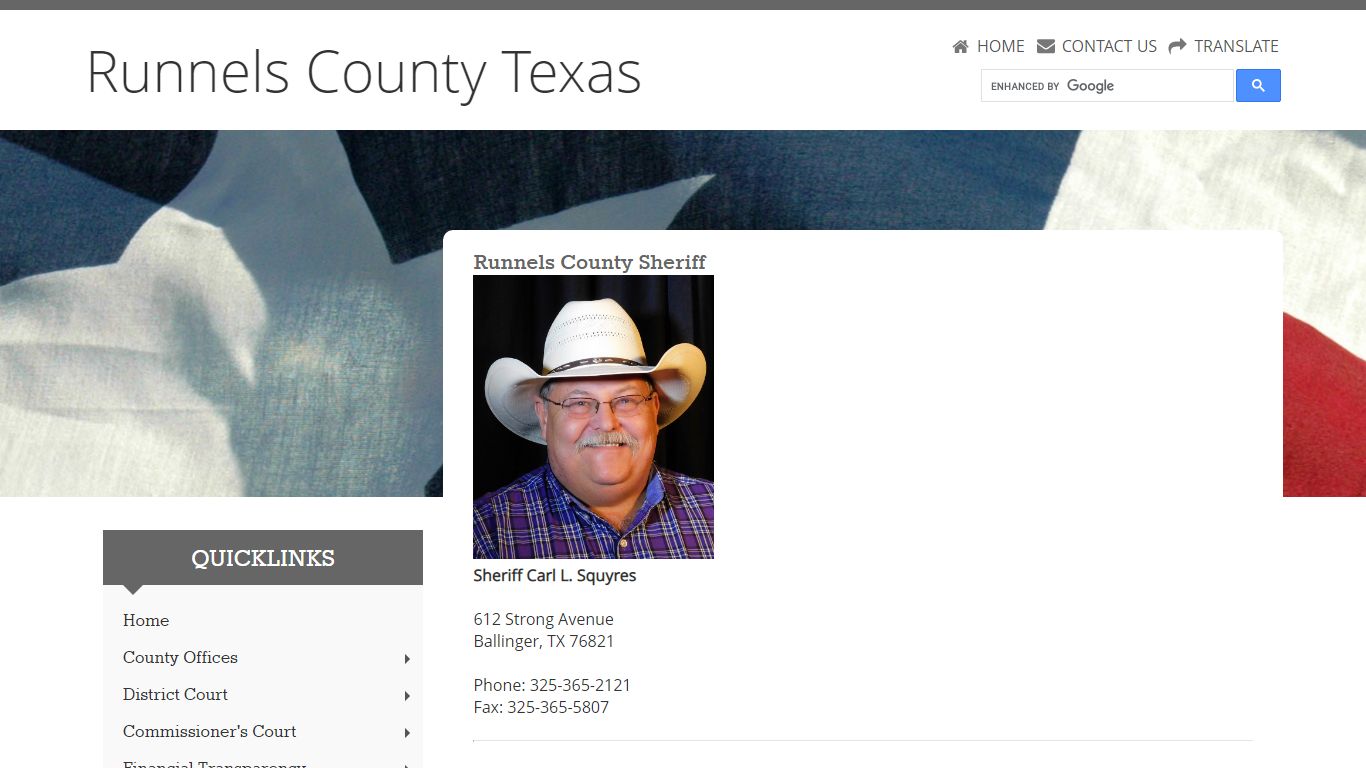 County Sheriff - Runnels County