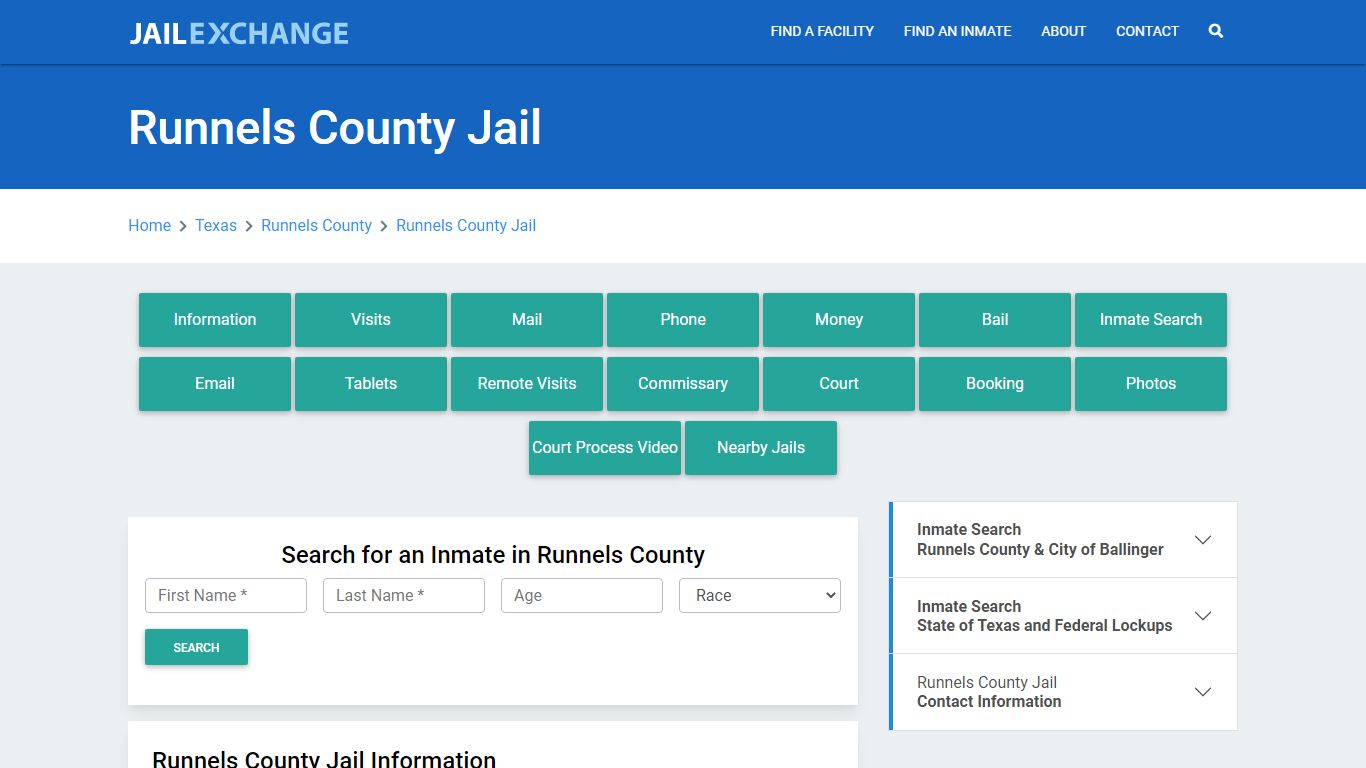 Runnels County Jail Roster Lookup, TX, Inmate Search